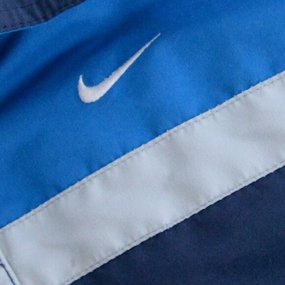 Vintage Y2K Nike Blue Reflective Fleece Lined Zip Up Winter Jacket XL - Picture 11 of 16